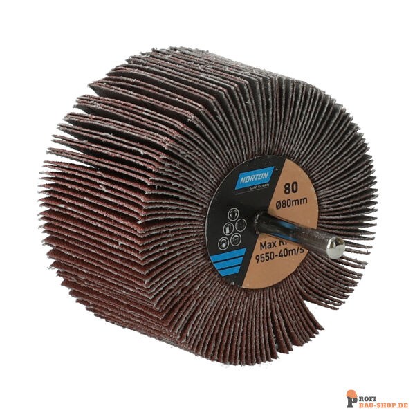 nortonschleifmittel/NORTON_schleifmittel_69957360916 Spindle Flap Wheels Norton BDX 80x50.00x6mm SK_C_ GRIT 80_138105